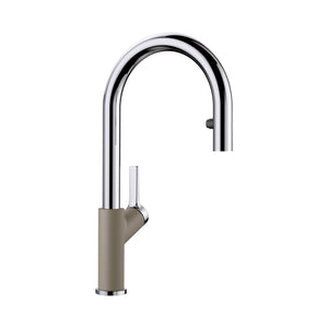 Alternate Image for Blanco Urbena 1.5 GPM Brass Kitchen Faucet, Pull-Down, Truffle/Chrome, 526397