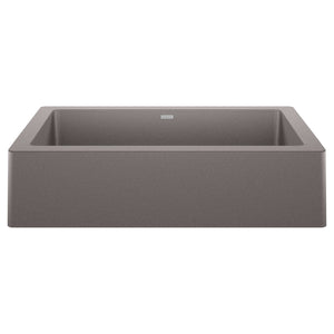 Alternate Image for Blanco Vintera 30" Granite Composite Workstation Farmhouse Sink, Silgranit, Metallic Gray, 526540
