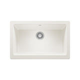 Blanco Vintera 30" Granite Composite Workstation Farmhouse Sink, Silgranit, White, 526541