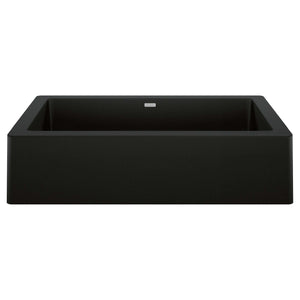 Alternate Image for Blanco Vintera 30" Granite Composite Workstation Farmhouse Sink, Silgranit, Coal Black, 526545