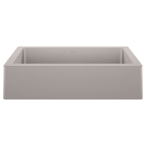 Alternate Image for Blanco Vintera 30" Granite Composite Workstation Farmhouse Sink, Silgranit, Concrete Gray, 526546