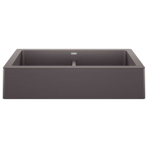 Alternate Image for Blanco Vintera 33" Granite Composite Workstation Farmhouse Sink, Silgranit, 50/50 Double Bowl, Cinder, 526548