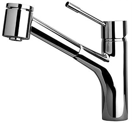 Latoscana Elba Single Handle Pull Out Kitchen Faucet Dual Function Sprayer, Brushed Nickel, 78PW576 - The Sink Boutique