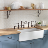 Rohl Shaws 36" Fireclay Single Bowl Farmhouse Apron Kitchen Sink, Parchment, RC3618PCT - The Sink Boutique