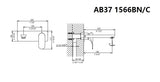 Dawn 8" 1.2 GPM Bathroom Faucet, Chrome, AB37 1566C - The Sink Boutique