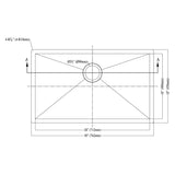 Dawn 30" Stainless Steel Undermount Kitchen Sink, DSQ2816 - The Sink Boutique