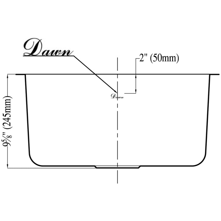 Dawn 21" Stainless Steel Undermount Kitchen Sink, ASU103 - The Sink Boutique