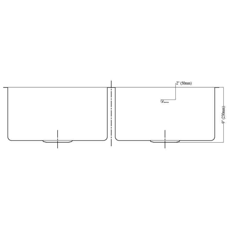 Dawn 34" Stainless Steel Undermount 50/50 Double Bowl Kitchen Sink, SRU331616 - The Sink Boutique