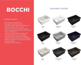 BOCCHI Sotto 27" Fireclay Dual Mount Single Bowl Kitchen Sink, Matte Black, 1360-004-0120