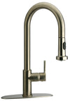 Latoscana Elix Single Handle Pull Down Spray Kitchen Faucet, Brushed Nickel, 92PW591LL
