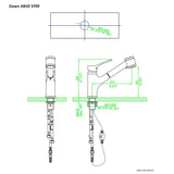 Dawn 9" 1.8 GPM Pull Out Kitchen Faucet, Chrome, AB50 3709C - The Sink Boutique