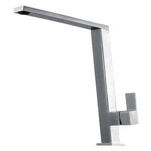 Alternate Image for ALFI Square Modern Brushed Stainless Steel Kitchen Faucet, AB2047-BSS