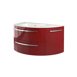 Alternate Image for Latoscana 38" Modern Bathroom Vanity Left Side Corner, Ameno Series, Red, AM38OPT1R
