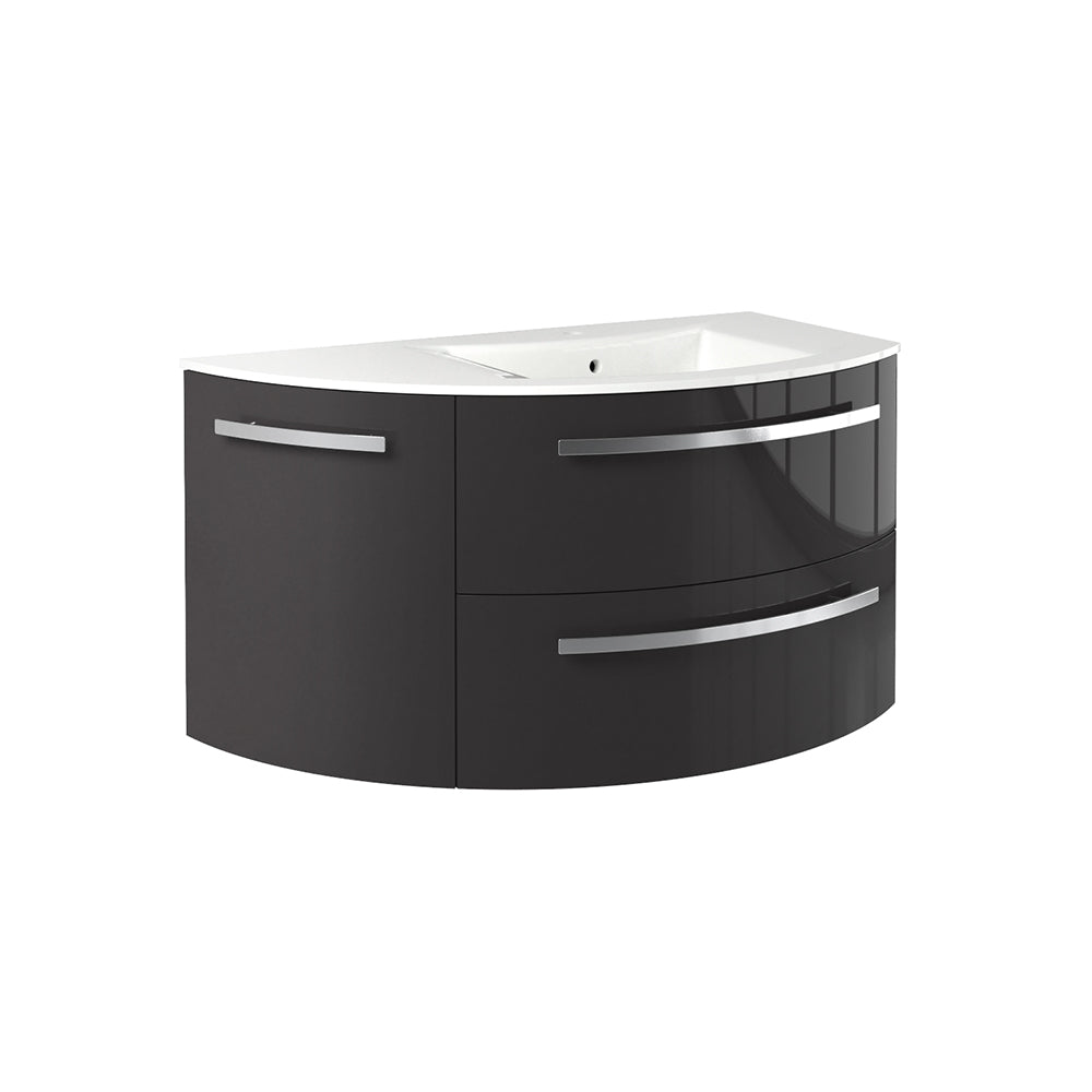 Latoscana 38" Modern Bathroom Vanity Right Side Corner, Ambra Series, am38opt2 - The Sink Boutique