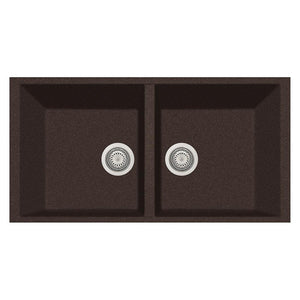 Alternate Image for Latoscana Plados 34" Undermount Double Bowl Kitchen Sink, Brown, AM8620ST-64UG