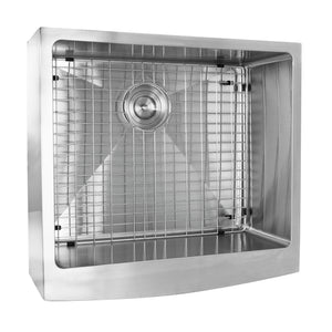 Alternate Image for Nantucket Sinks Pro Series 24" Stainless Steel Farmhouse Sink, 16 Gauge, APRON2420-SR-16