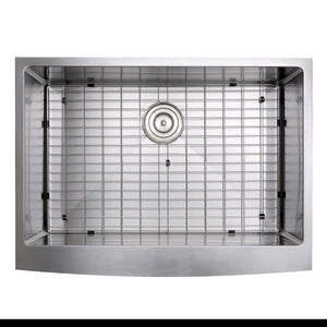 Alternate Image for Nantucket Sinks Pro Series 30" Stainless Steel Farmhouse Sink, 16 Gauge, APRON302010-SR-16