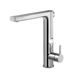 Alternate Image for Houzer Ascend Integrated Pull Up Kitchen Faucet with CeraDox Technology Polished Chrome, ASCPU-460-PC