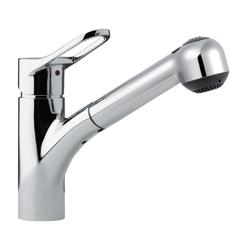 Houzer Ayr Pull Out Kitchen Faucet with CeraDox Technology Polished Chrome, AYRPO-972-PC