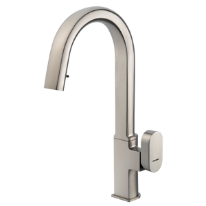 Alternate Image for Houzer Azura Hidden Pull Down Kitchen Faucet Brushed Nickel, AZUPD-968-BN