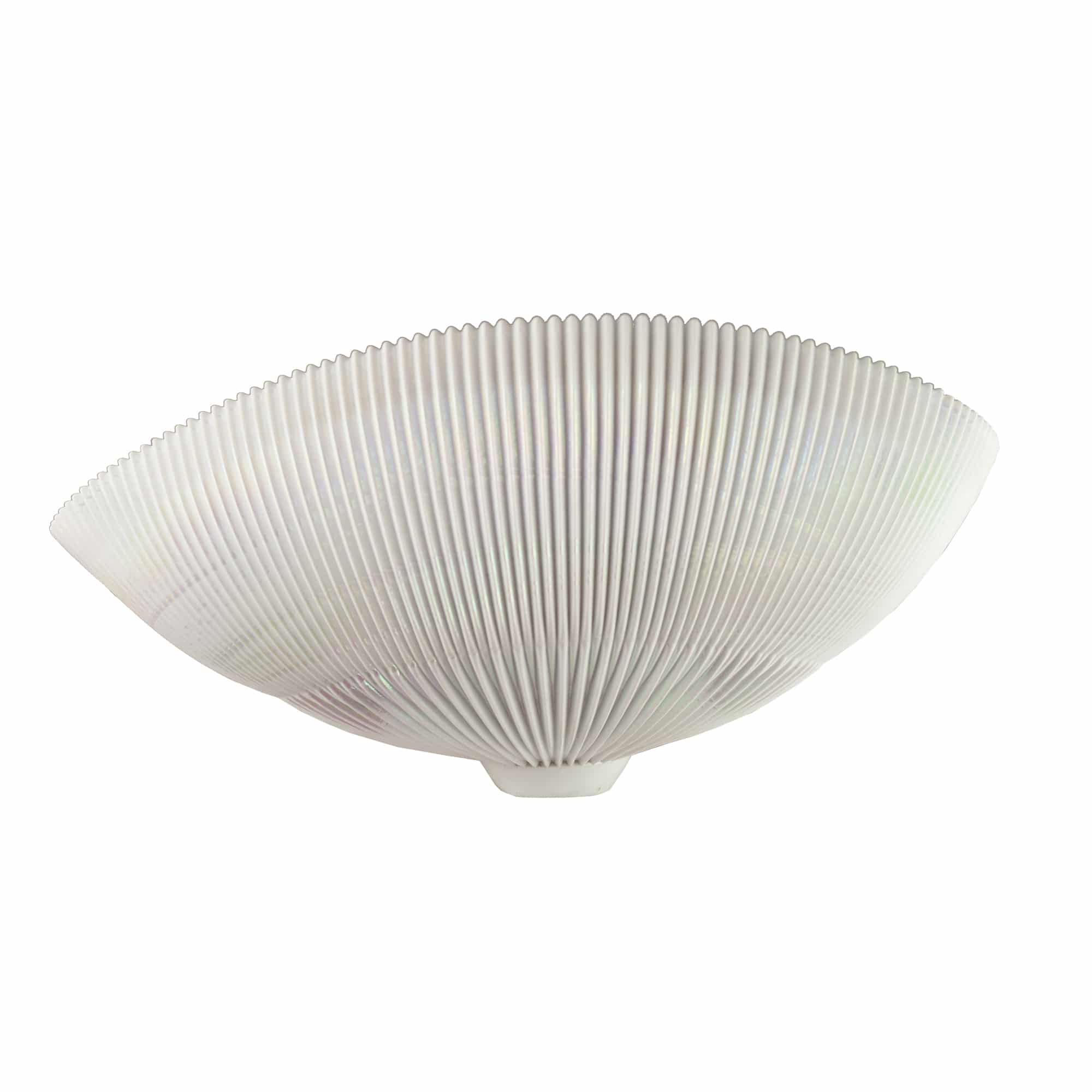 Native Trails Murano 18" Asymmetrical Shell-Shaped Glass Vessel Bathroom Sink, Bianco, MG1912-BO