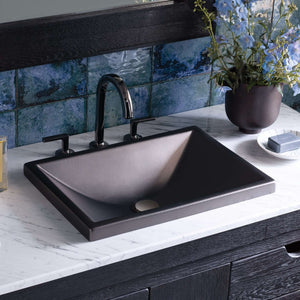 Alternate Image for Native Trails Amara 20" x 14" Rectangle Fireclay Bathroom Sink, Gunmetal, PML2014-M