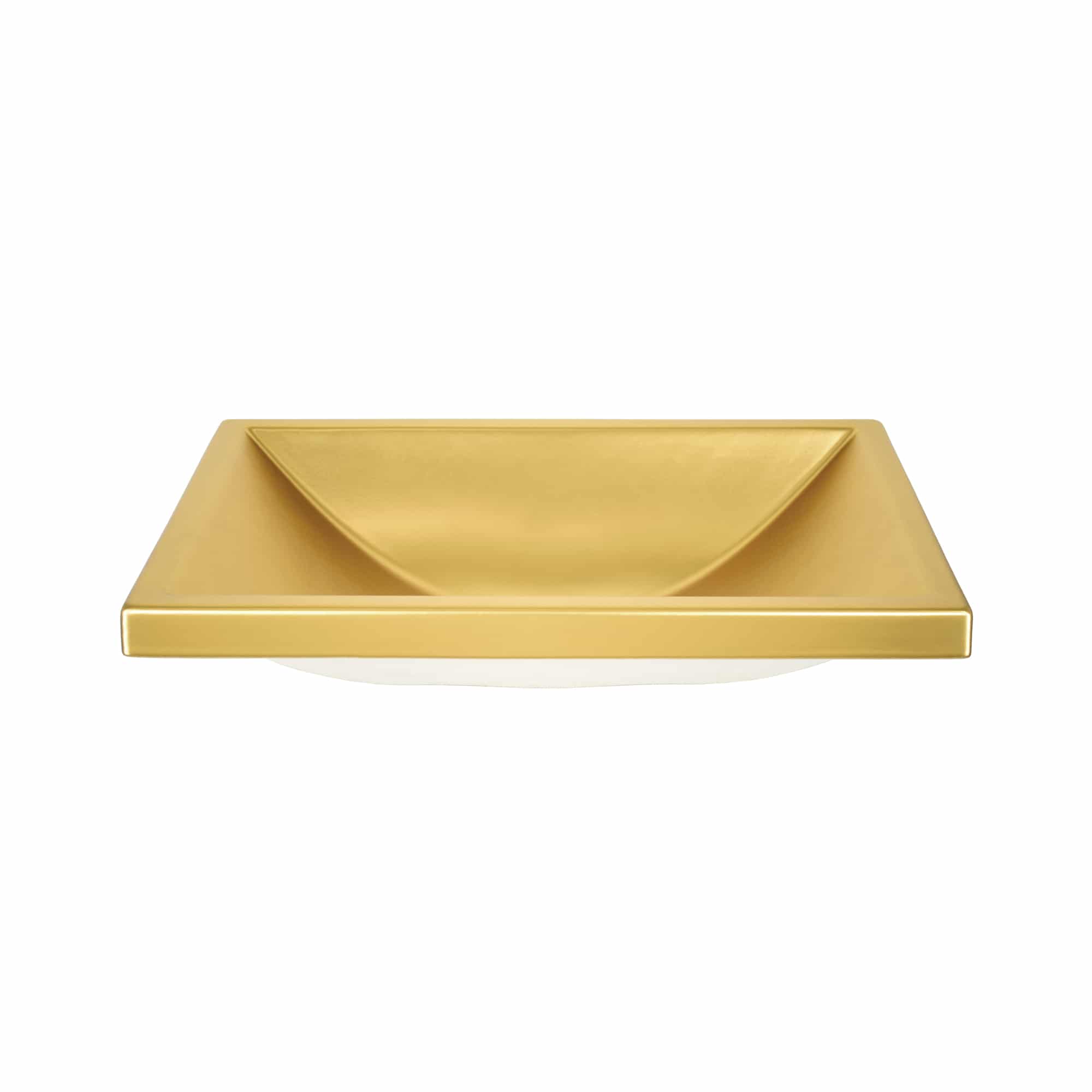 Native Trails Amara 20" x 14" Rectangle Fireclay Bathroom Sink, Matte Gold, PML2014-G