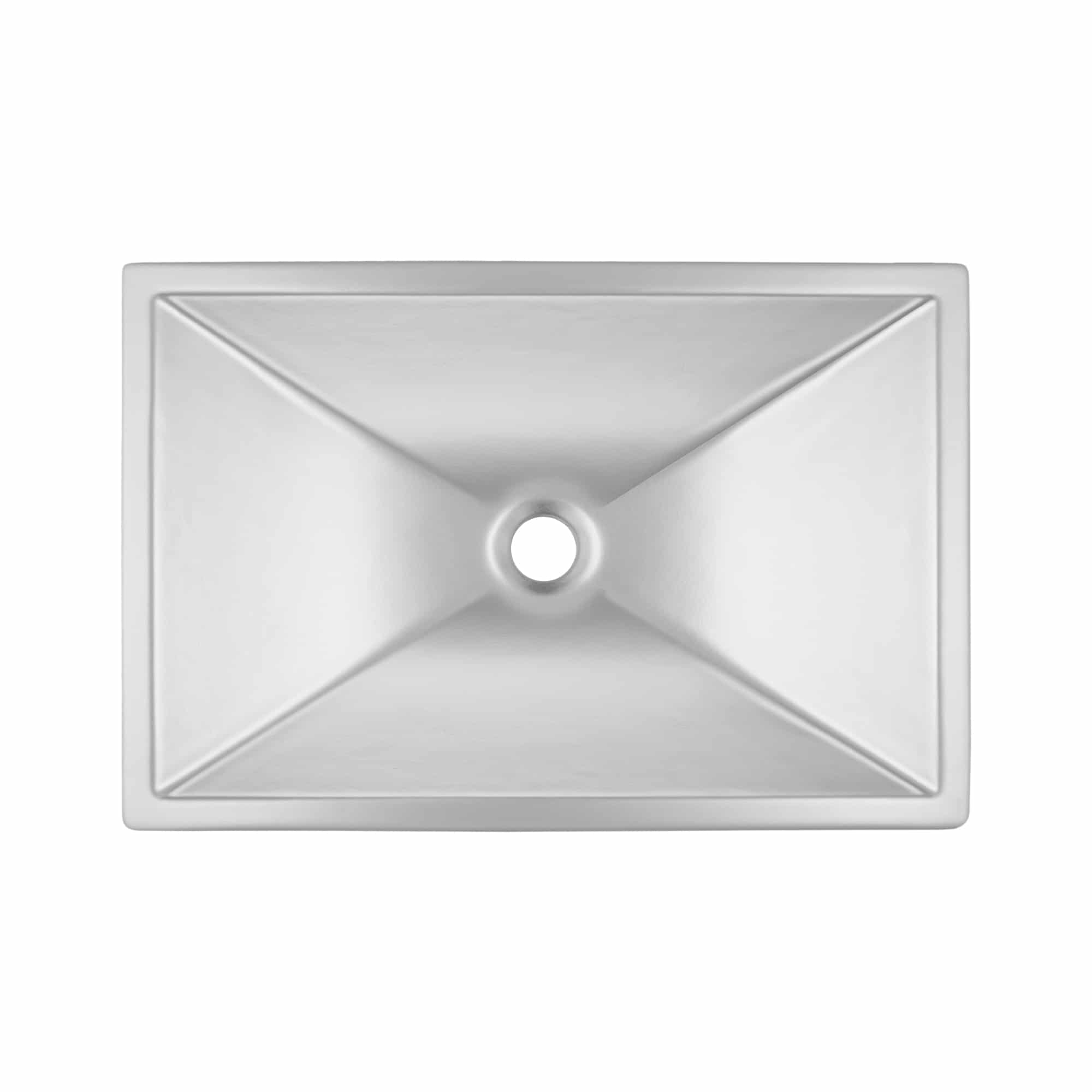 Native Trails Amara 20" x 14" Rectangle Fireclay Bathroom Sink, Silver, PML2014-S