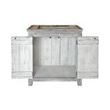 Native Trails 30" Americana Vanity in Driftwood with Carrara Marble Top and Positano in Abalone, No Faucet Hole, BND30-VB-CT-MG-040