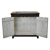 Native Trails 36" Americana Vanity in Anvil with Carrara Marble Top and Verona in Abyss, No Faucet Hole, BND36-VB-CT-MG-070