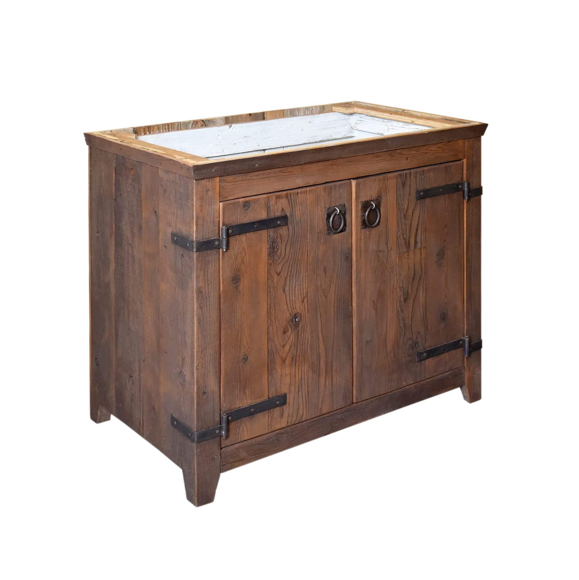 Native Trails 36" Americana Freestanding Vanity Base in Chestnut, Reclaimed Wood, VNB361