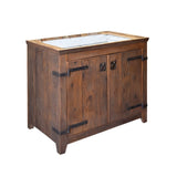 Native Trails 36" Americana Vanity in Chestnut with Carrara Marble Top and Verona in Beachcomber, No Faucet Hole, BND36-VB-CT-MG-084