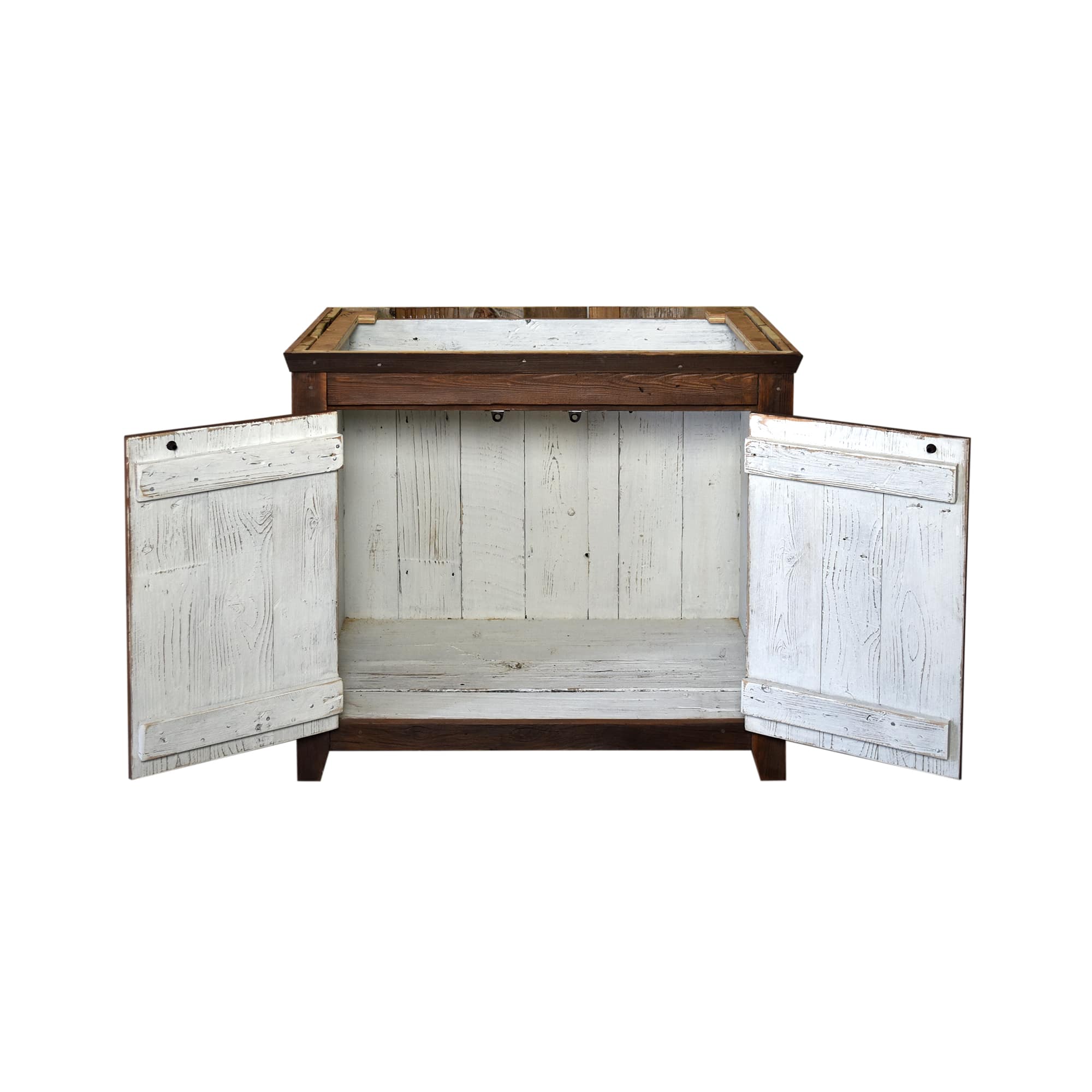 Native Trails 36" Americana Vanity in Chestnut with Carrara Marble Top and Lido in Shoreline, Single Faucet Hole, BND36-VB-CT-MG-027