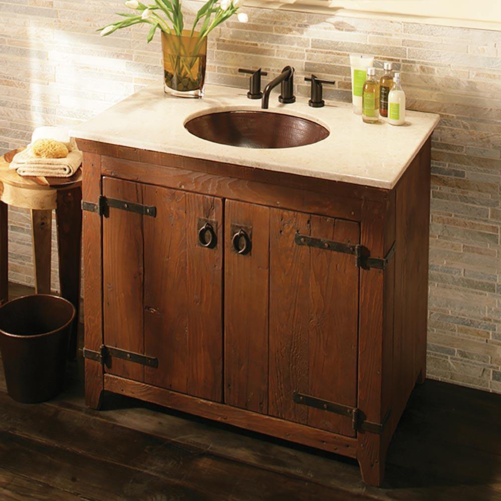 Native Trails 36" Americana Freestanding Vanity Base in Chestnut, Reclaimed Wood, VNB361