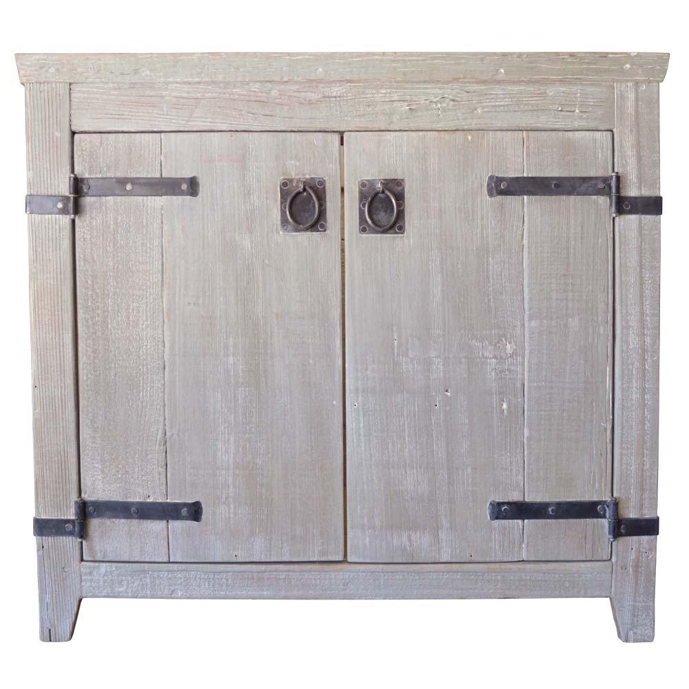 Native Trails 36" Americana Freestanding Vanity Base in Driftwood, Reclaimed Wood, VNB369