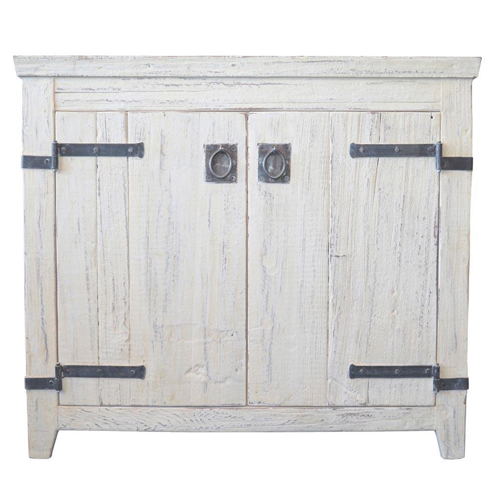 Native Trails 36" Americana Freestanding Vanity Base in Whitewash, Reclaimed Wood, VNB360