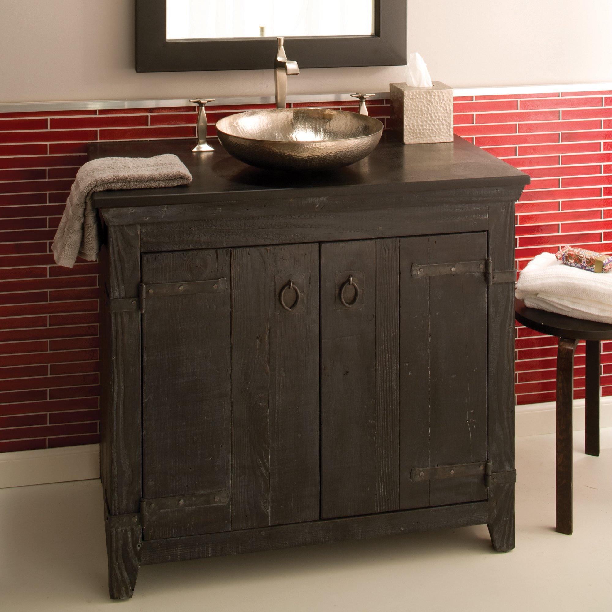 Native Trails 36" Americana Freestanding Vanity Base in Anvil, Reclaimed Wood, VNB368