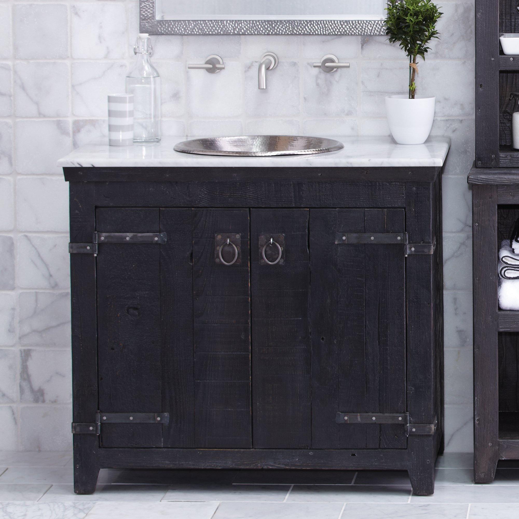 Native Trails 36" Americana Freestanding Vanity Base in Anvil, Reclaimed Wood, VNB368