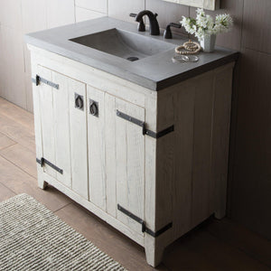 Alternate Image for Native Trails 36" Americana Freestanding Vanity Base in Whitewash, Reclaimed Wood, VNB360