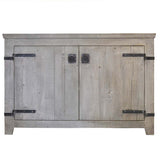 Native Trails 48" Americana Vanity in Driftwood with Carrara Marble Top and Lido in Abyss, No Faucet Hole, BND48-VB-CT-MG-016