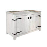 Native Trails 48" Americana Vanity in Whitewash with Carrara Marble Top and Positano in Abalone, No Faucet Hole, BND48-VB-CT-MG-034