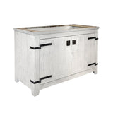 Native Trails 48" Americana Vanity in Whitewash with Carrara Marble Top and Sorrento in Abalone, Single Faucet Hole, BND48-VB-CT-MG-089