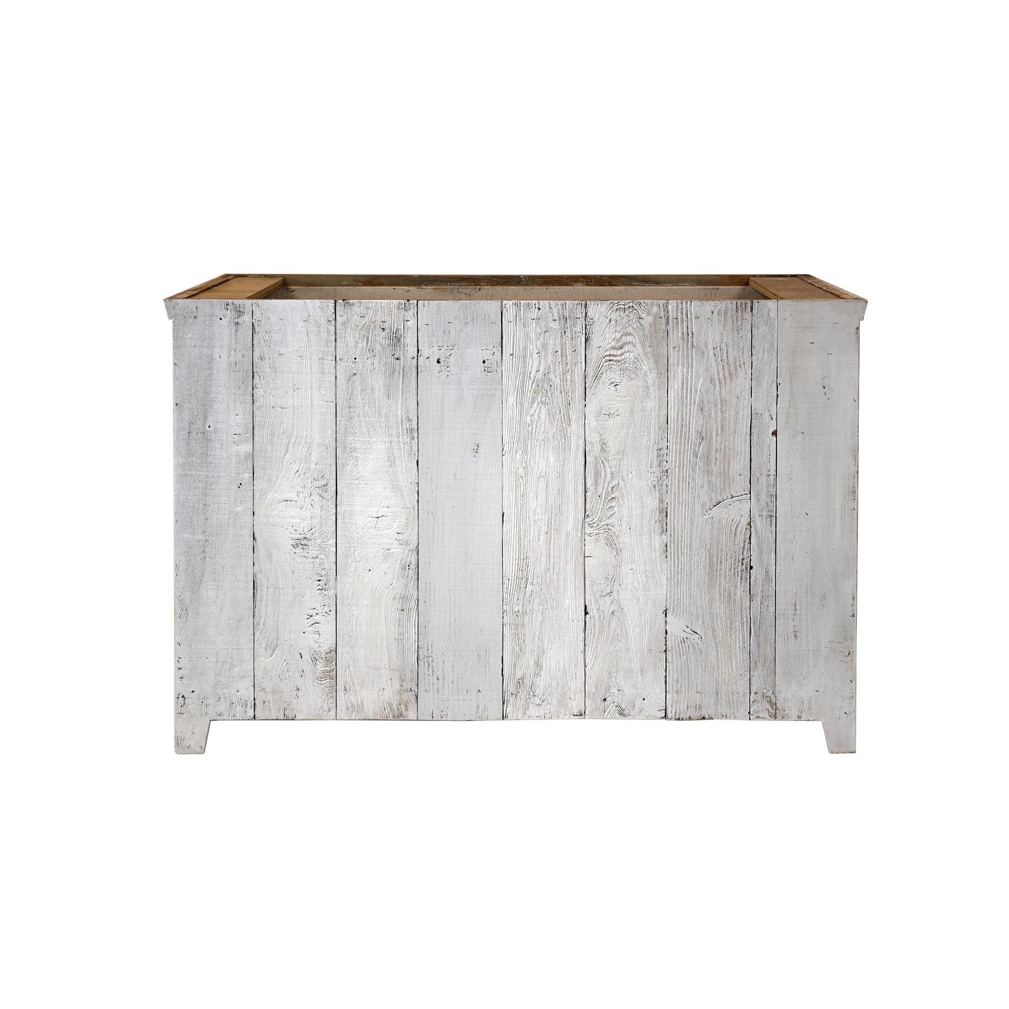 Native Trails 48" Americana Vanity in Whitewash with Carrara Marble Top and Sorrento in Beachcomber, Single Faucet Hole, BND48-VB-CT-MG-105