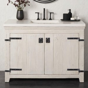 Alternate Image for Native Trails 48" Americana Freestanding Rustic Vanity Base in Whitewash, Reclaimed Wood, VNB480