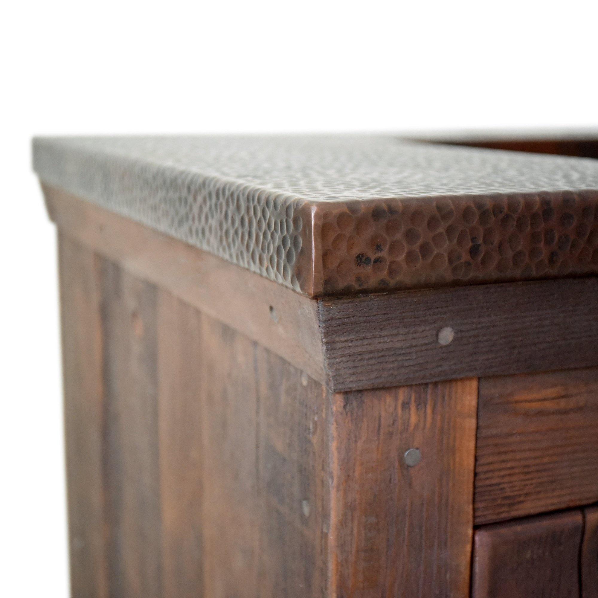 Native Trails 36" Cozumel Vanity Top with Integral Bathroom Sink in Antique Copper, VNT3622