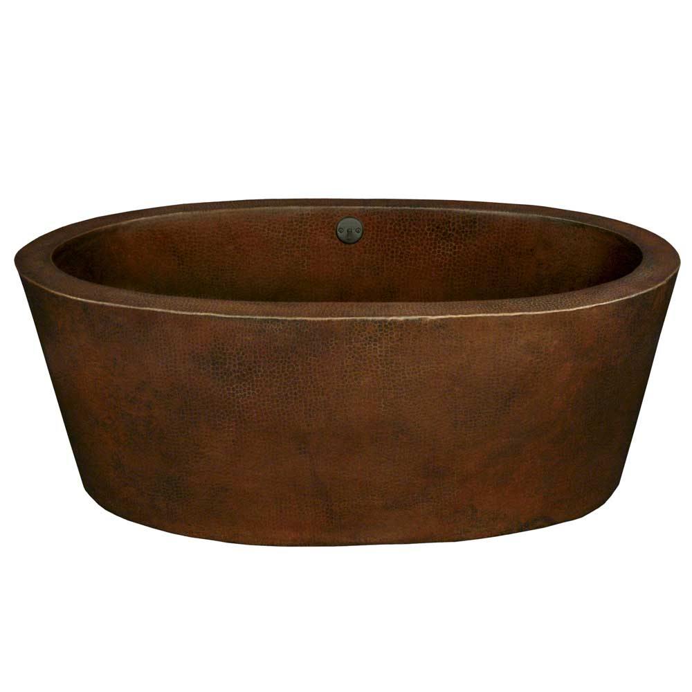 Native Trails 64" Copper Aspen Bathtub, Antique Copper, CPS802
