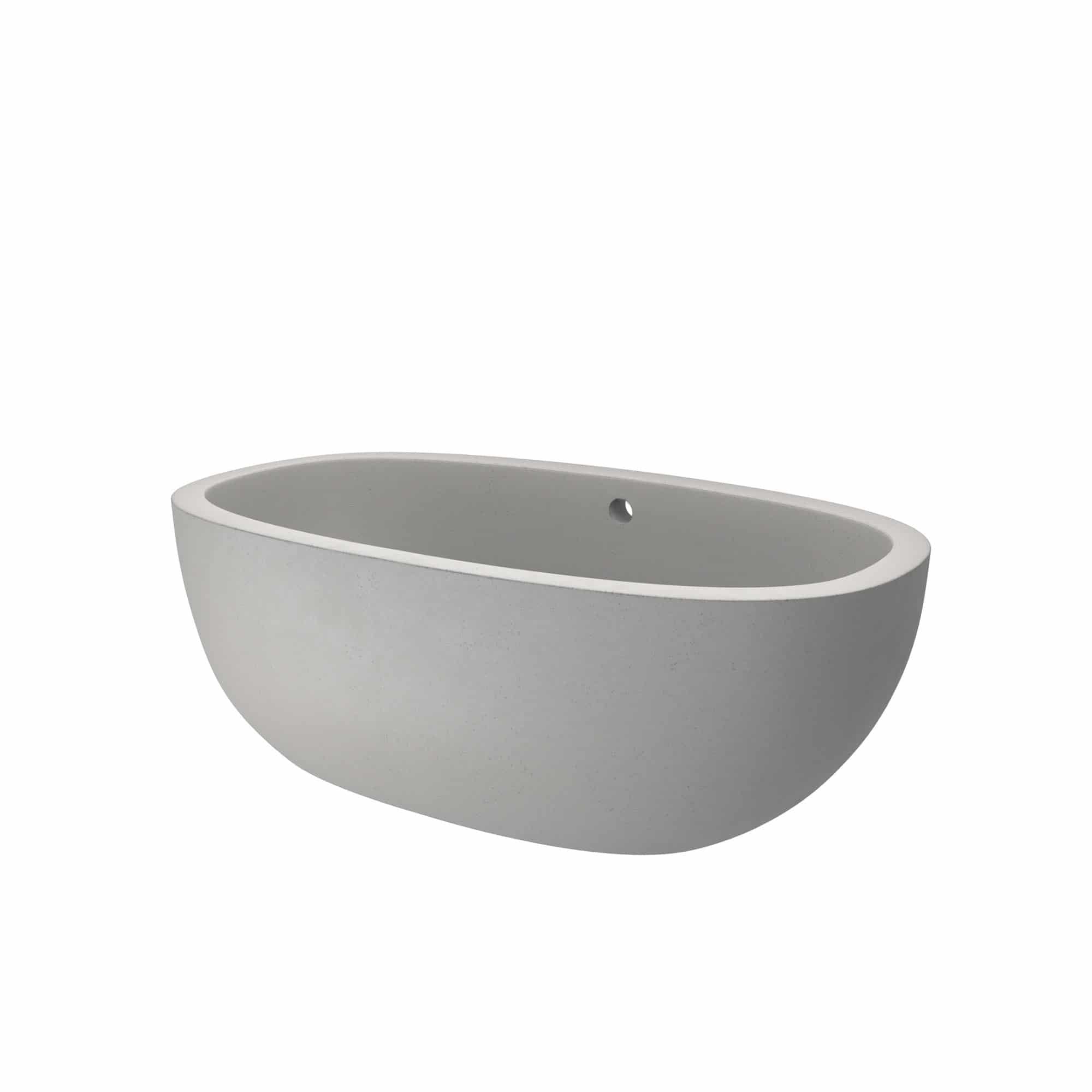 Native Trails 62" NativeStone Concrete Avalon 62" Bathtub, Ash, NST6236-A