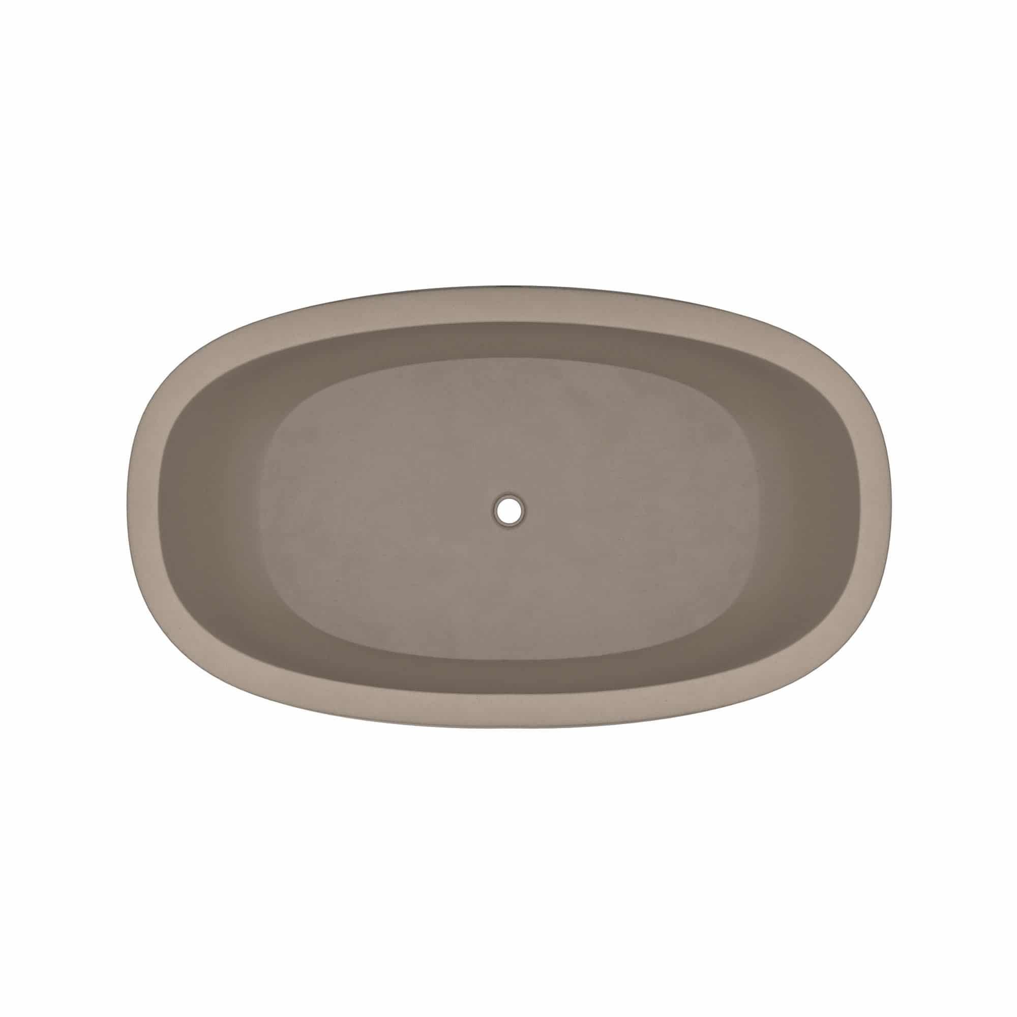 Native Trails 62" NativeStone Concrete Avalon 62" Bathtub, Earth, NST6236-E