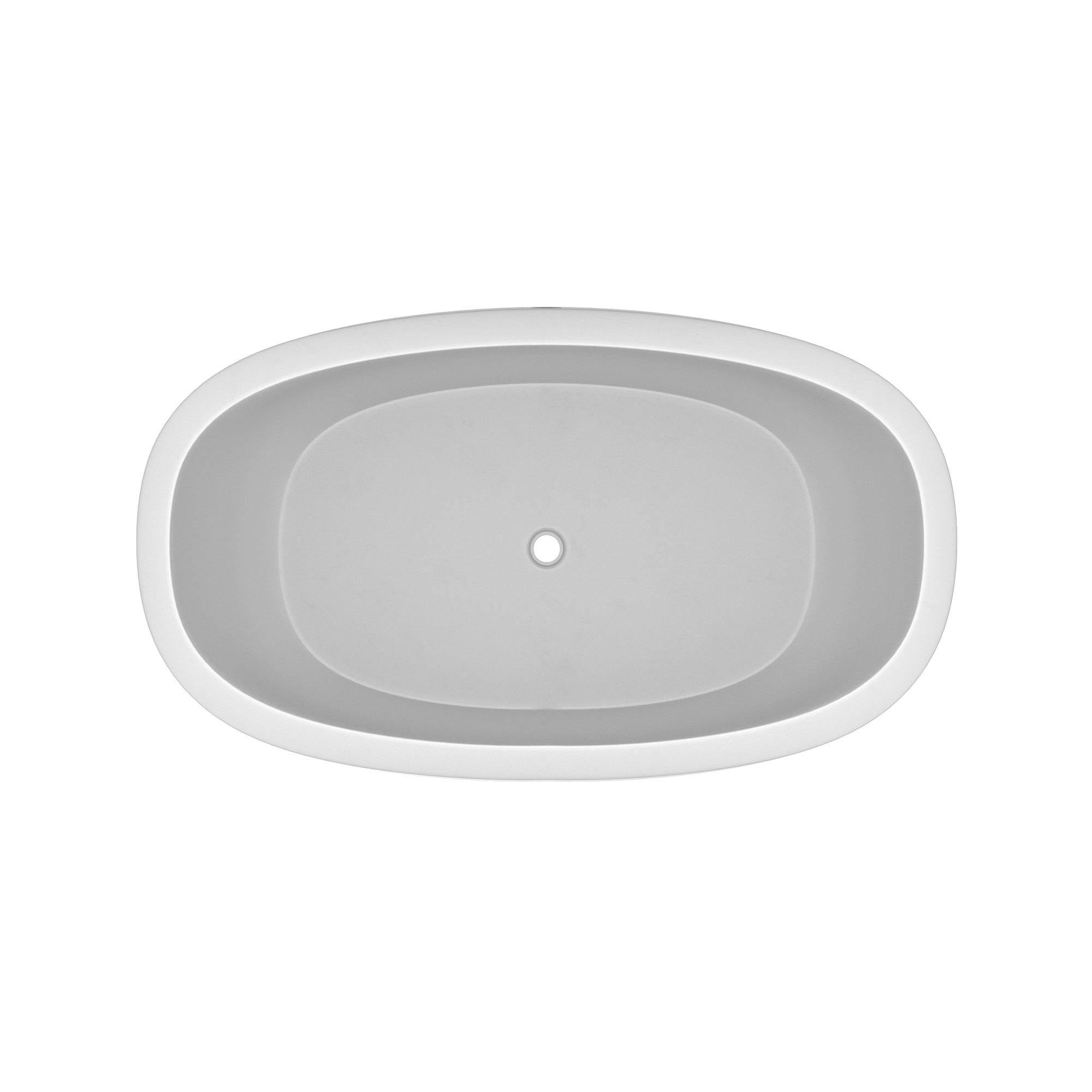 Native Trails 62" NativeStone Concrete Avalon 62" Bathtub, Pearl, NST6236-P