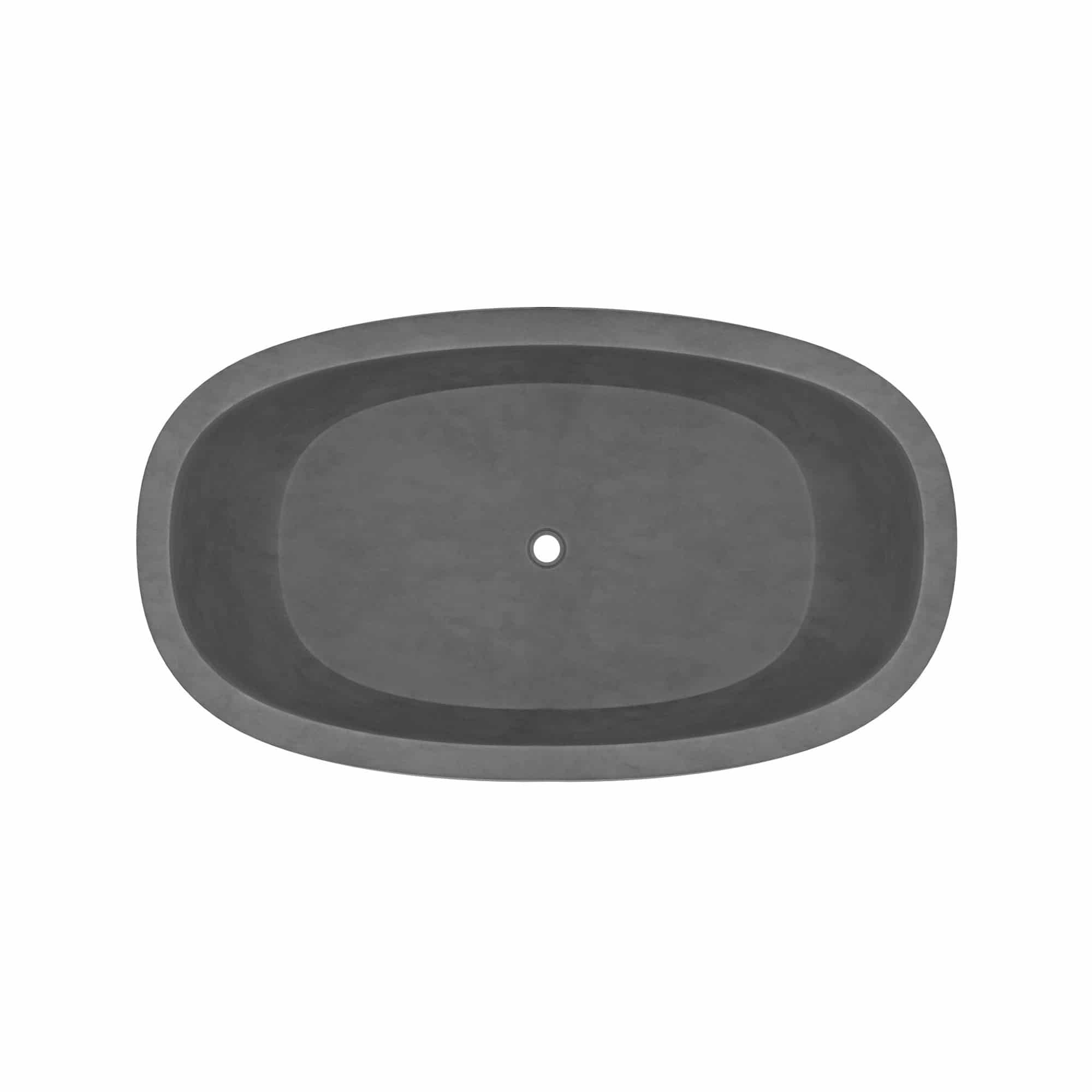 Native Trails 62" NativeStone Concrete Avalon 62" Bathtub, Slate, NST6236-S